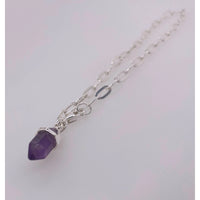 Silver Chain Bracelet With Pointed Stone