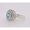 Blue Topaz CZ Silver ring