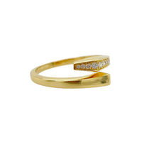 Diamonds On One Side Geometric Wrap Ring in 18K Yellow Gold