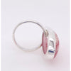 Silver Ring with Long Rhodochrosite Stone
