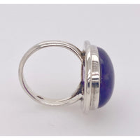 Silver Ring with Large Amethyst Stone