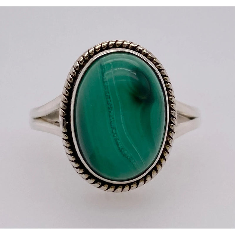 Malachite Silver Ring