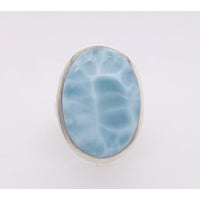 Silver Ring With Larimar Stone