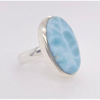 Silver Ring With Larimar Stone