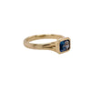 Blue Spinel Solitaire Ring in 9K Yellow Gold