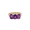 Amethyst Trilogy Ring in 9K Yellow Gold