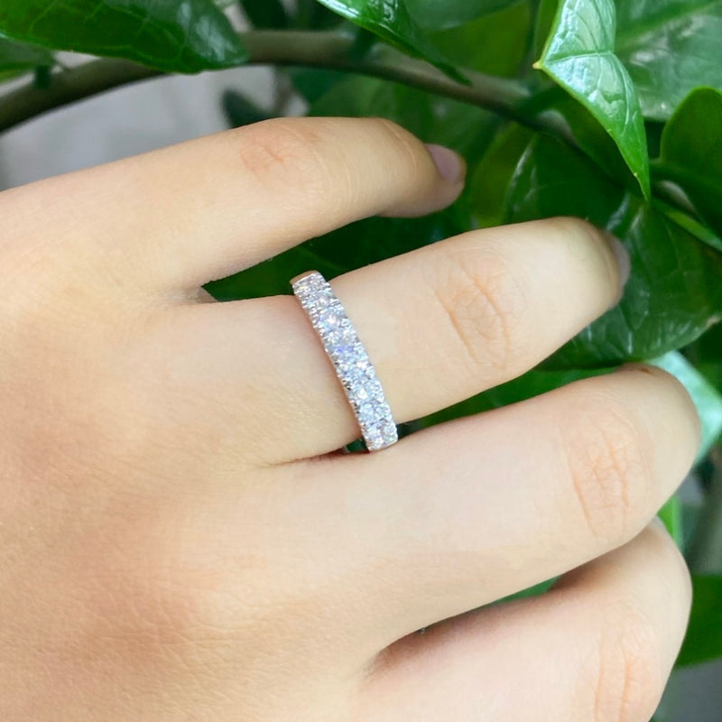 Lab- grown Diamond Wedding Band in 18K Yellow Gold and Platinum