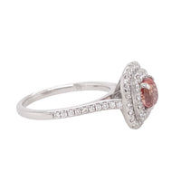 Padparadscha sapphire Cluster Ring