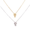 Dainty Diamond and Gold Cross