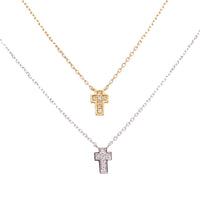 Dainty Diamond and Gold Cross