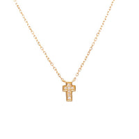 Dainty Diamond and Gold Cross