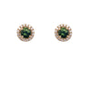 Green Sapphire Interchangeable Stud Earrings