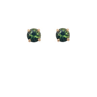 Green Sapphire Interchangeable Stud Earrings