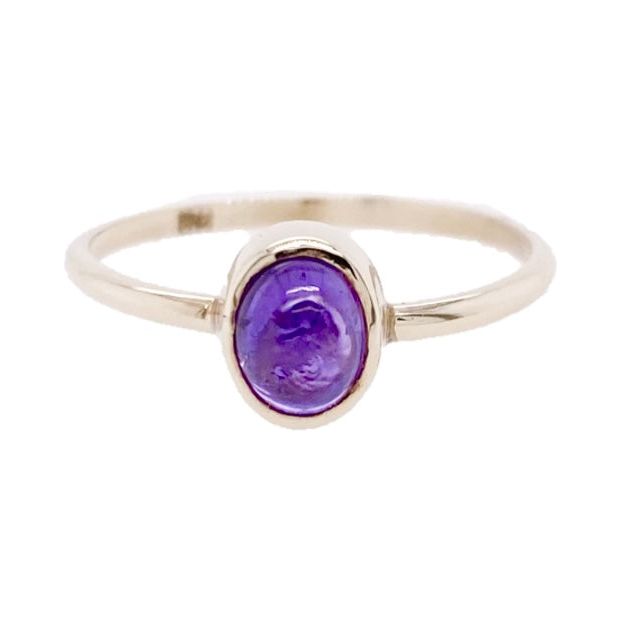Purple Sapphire White Gold Ring