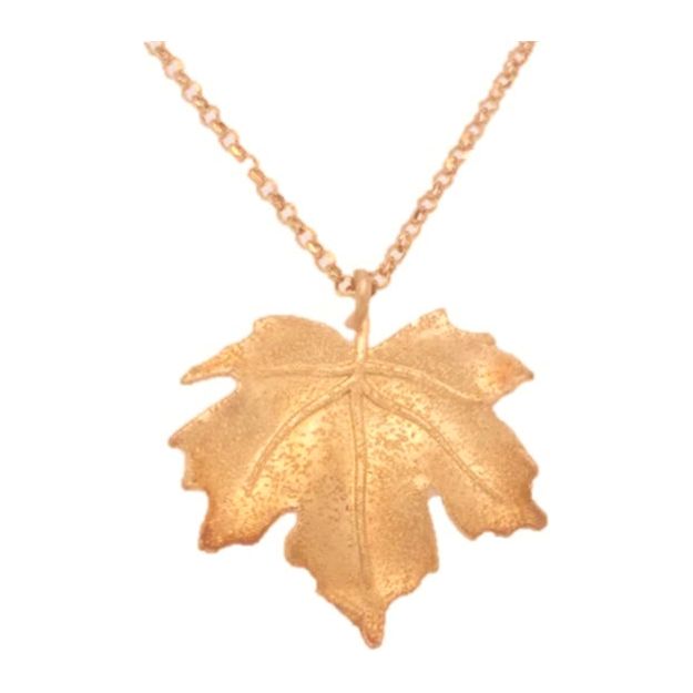 Gold Plated Silver Leaf Pendent