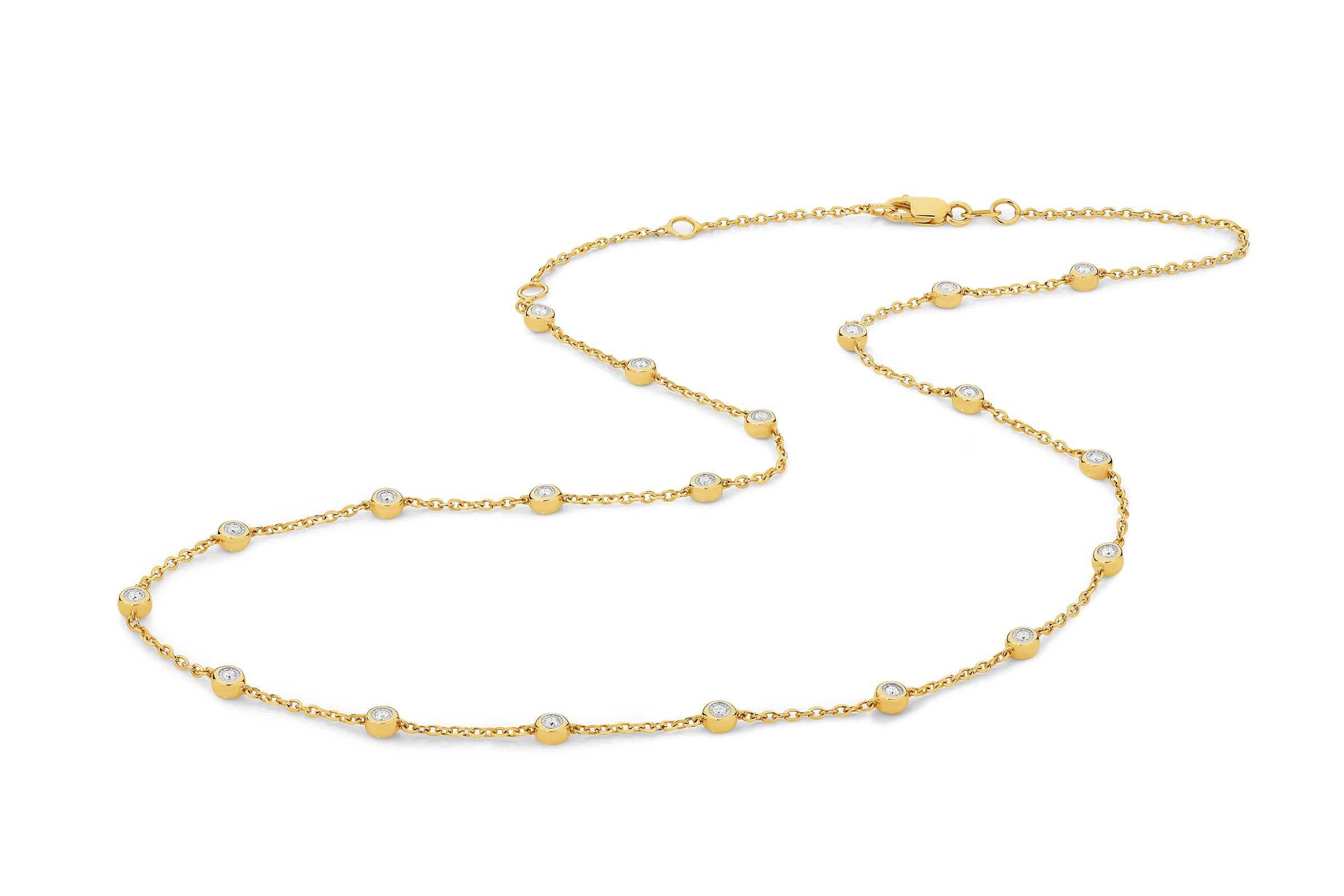 Two-way Diamond Necklace in 18K Yellow Gold