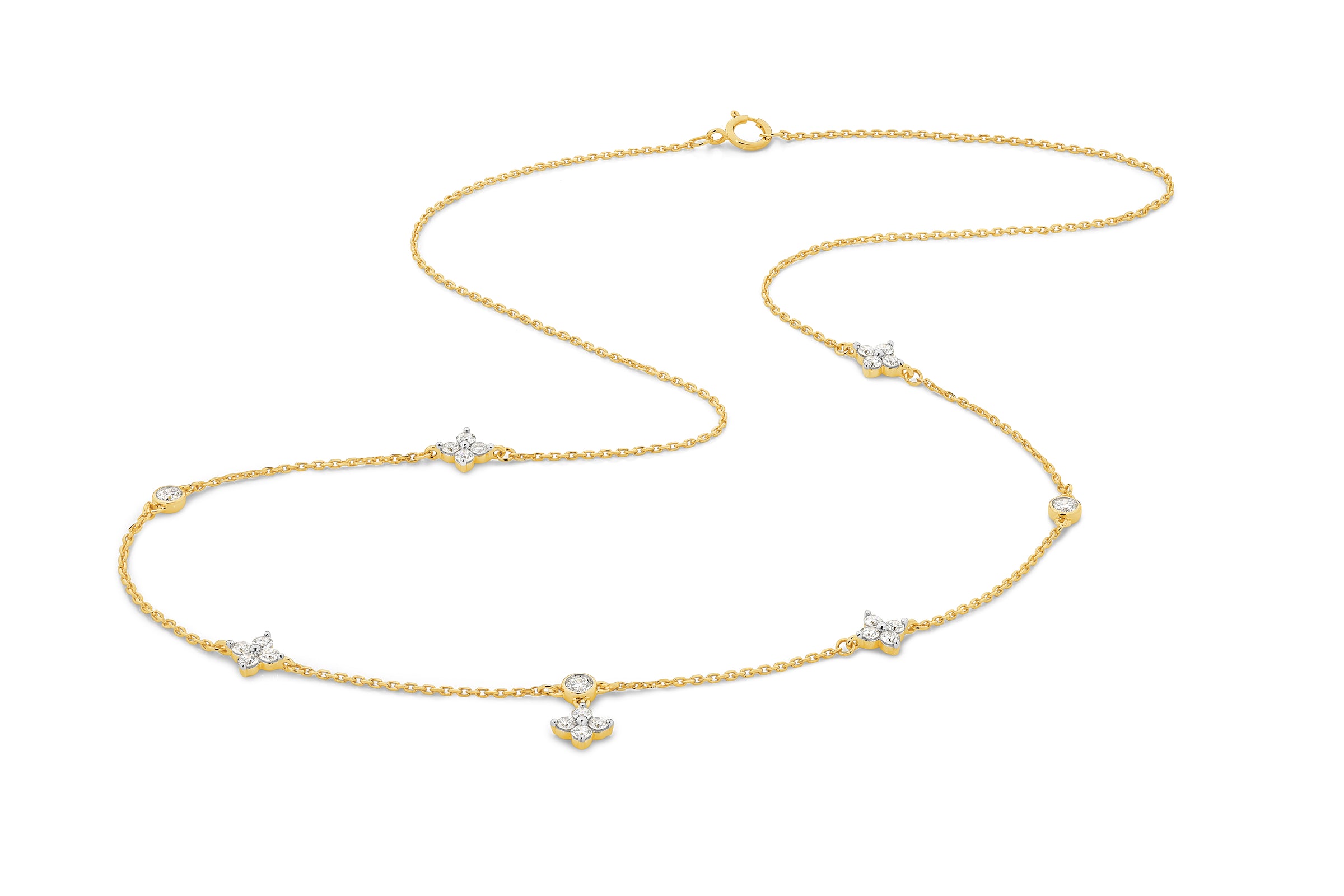 Diamond Necklace in 18K Yellow Gold
