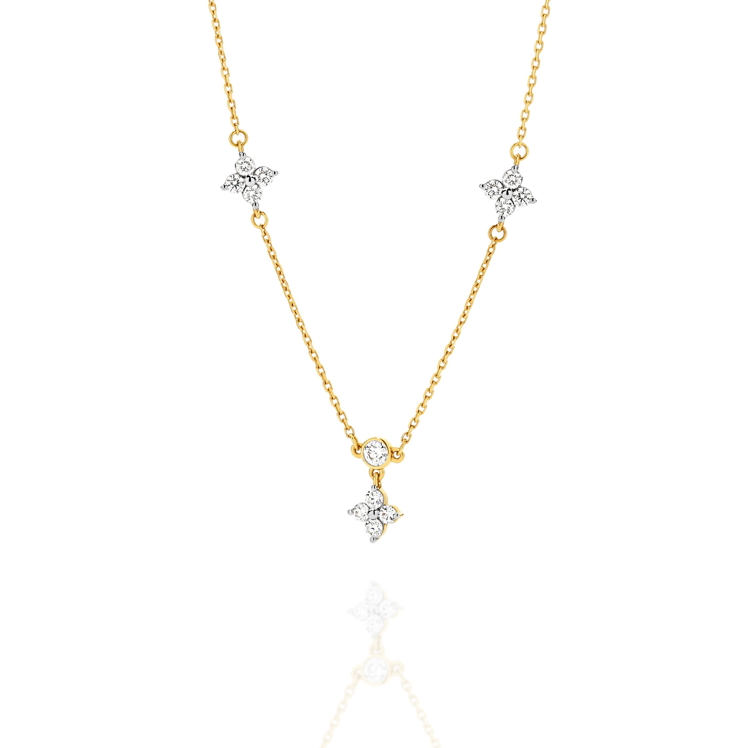 Diamond Necklace in 18K Yellow Gold