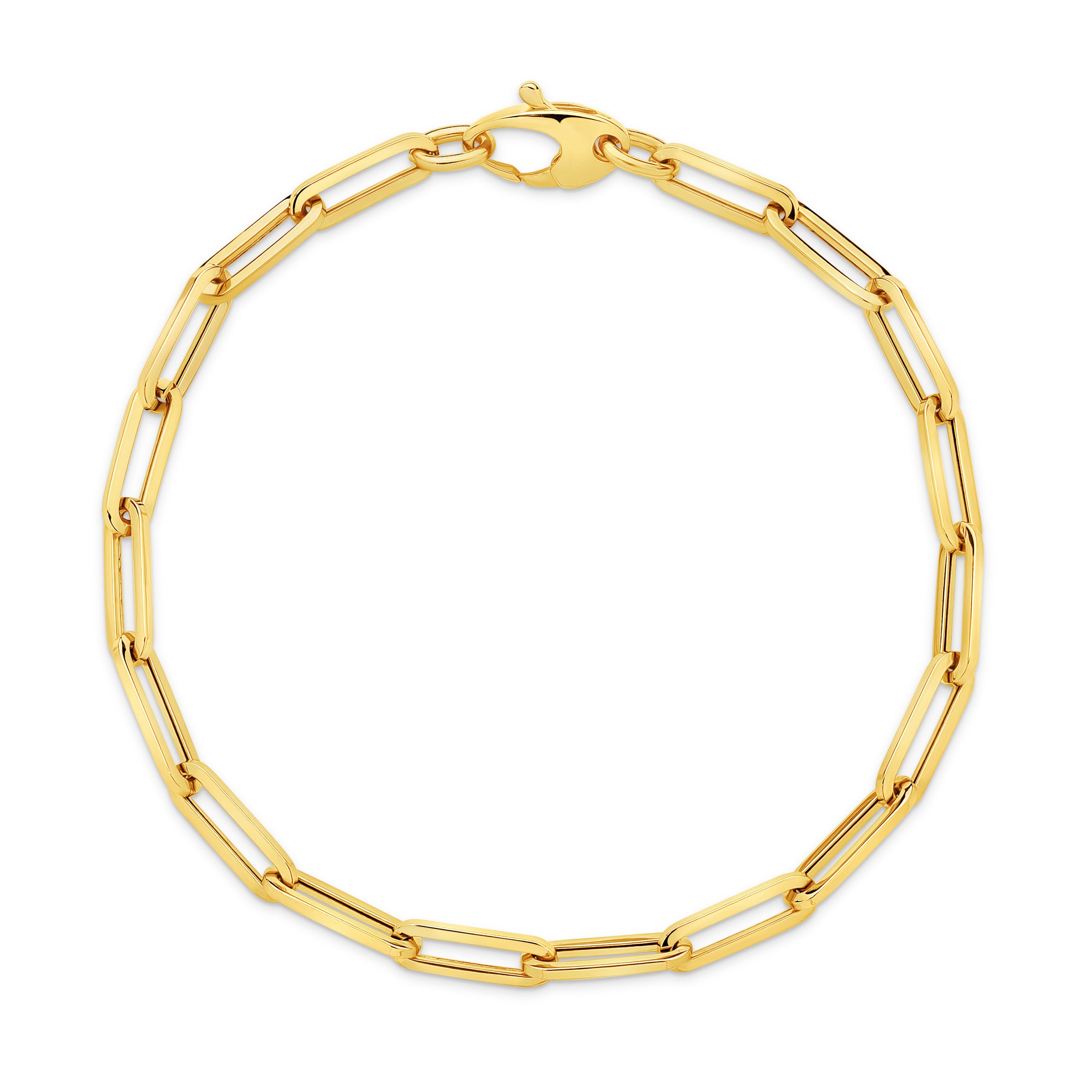 18ct Yellow Gold Paper Clip Bracelet