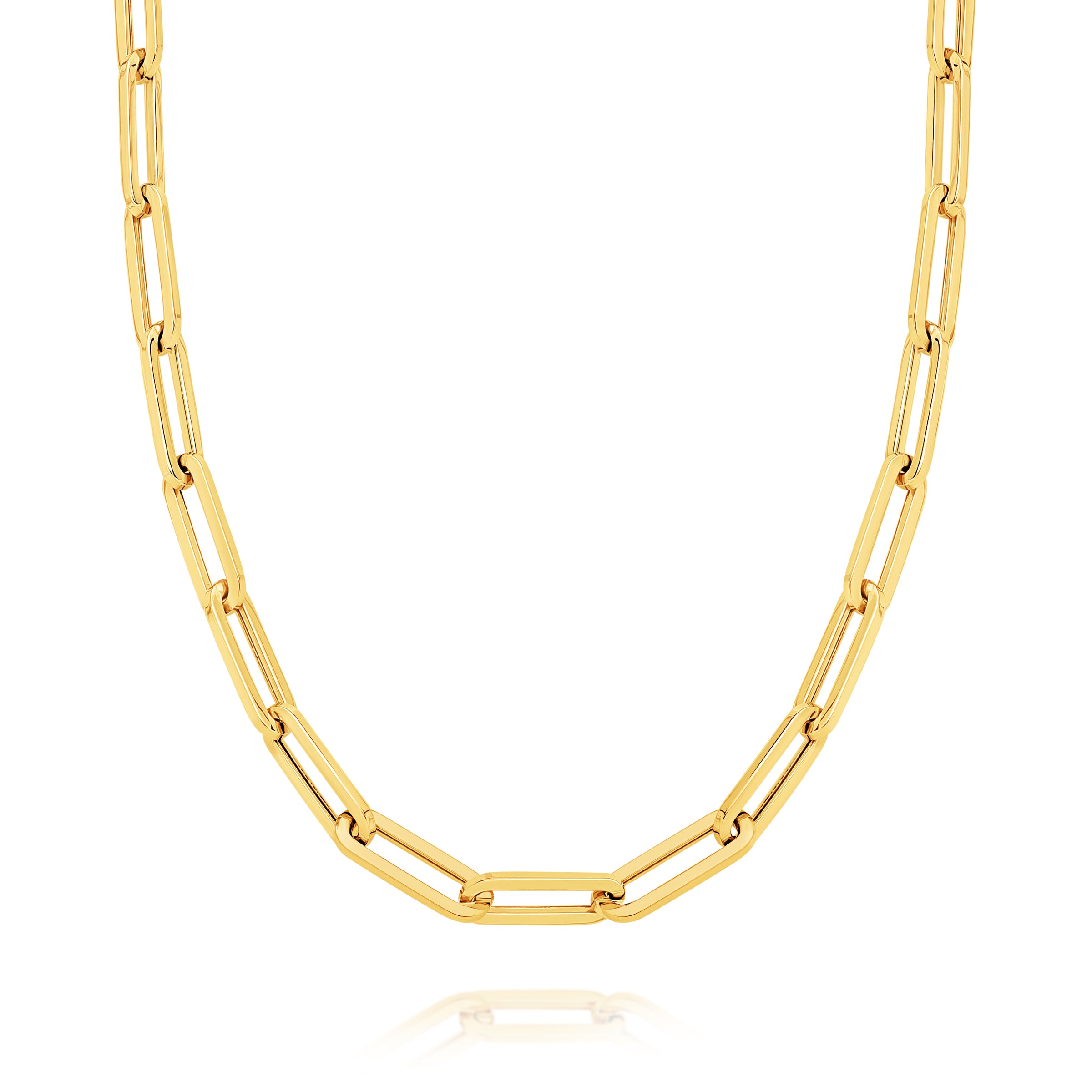 18ct Yellow Gold Paper Clip Chain