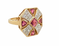 Tourmaline Diamond Ring