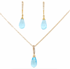 Topaz Diamond Drop Earrings