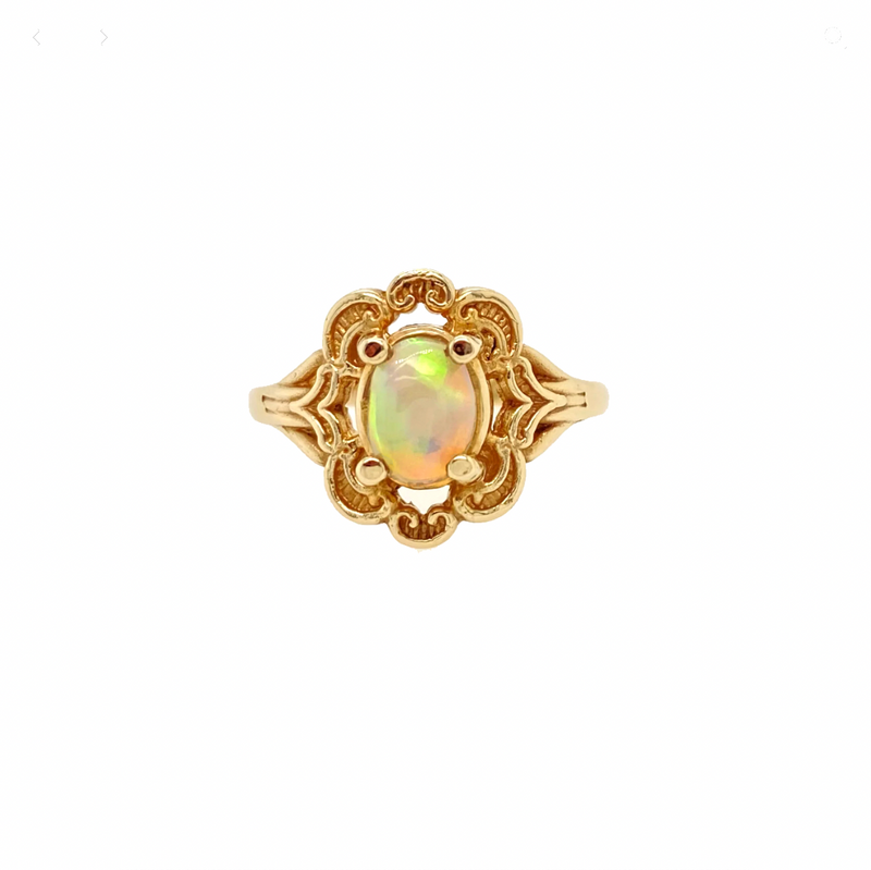 Vintage Crystal Opal Ring