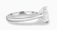 Emerald Cut Lab Grown Diamond Ring in 18ct White Gold
