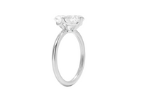Radiant cut diamond in 18ct White Gold