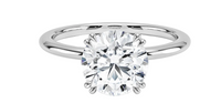 Round Cut Diamond Ring 18ct White Gold
