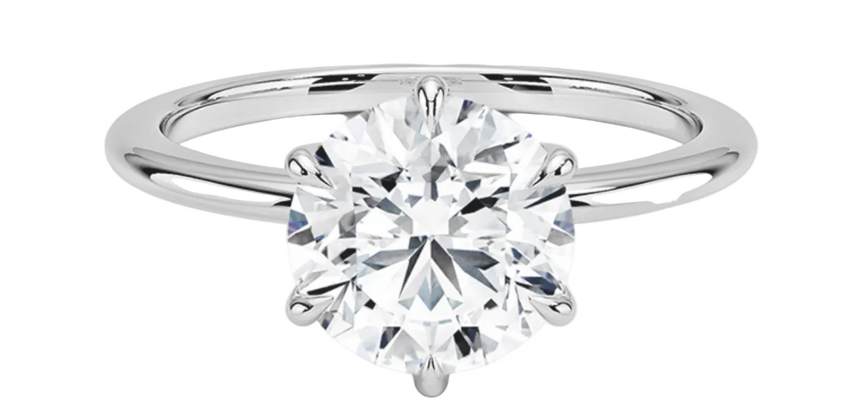 Six Claw Lab Grown Diamond Ring