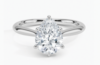 Pear Shape Diamond Six Claw Set