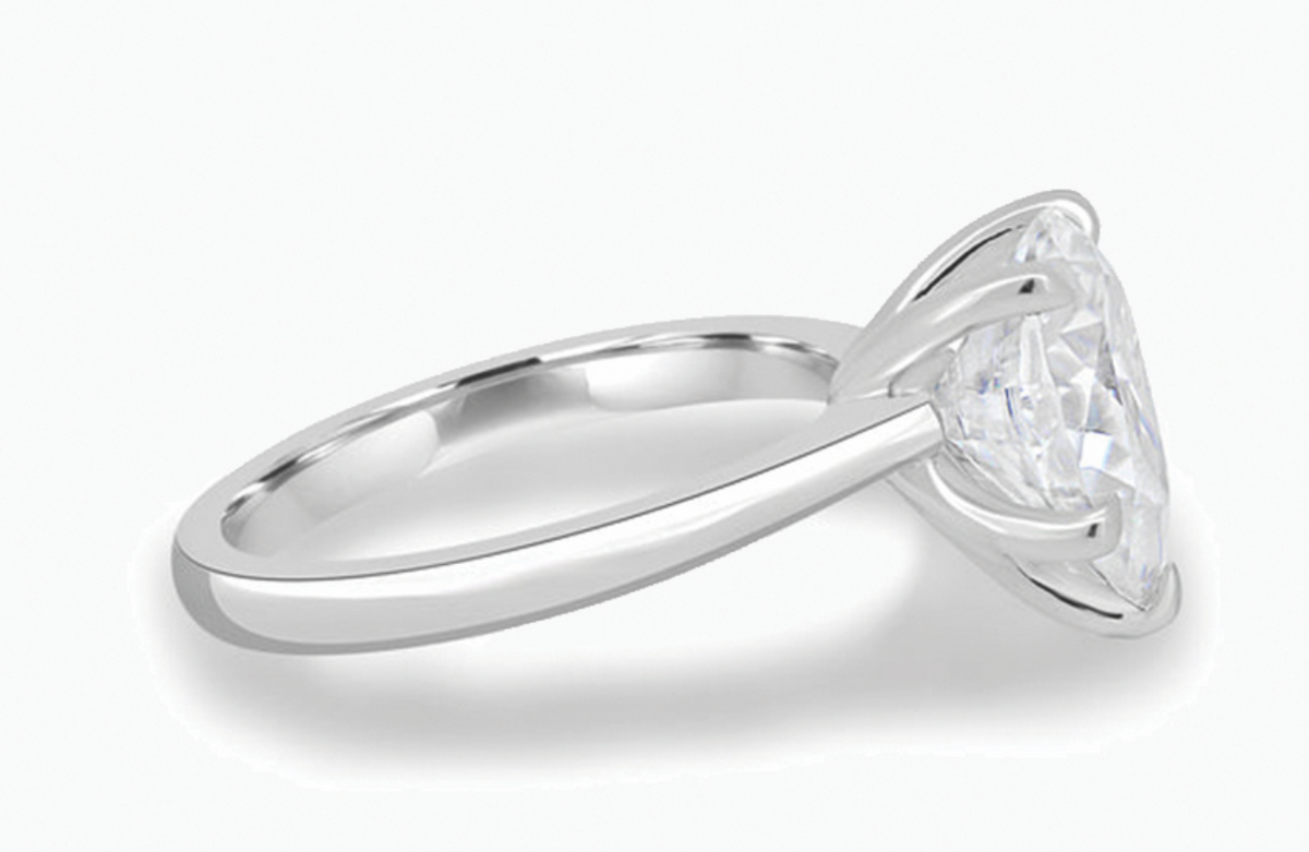 Solitaire Pear Cut Lab Grown Diamond Ring