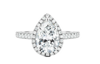 Pear Shape Cluster Lab Grown Diamond Ring