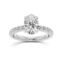 Four Claw French Pave Ring