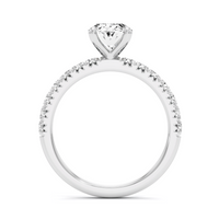 Four Claw French Pave Ring