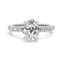 Four Claw French Pave Ring