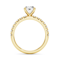 Four Claw French Pave Ring