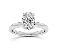 Lab Grown Oval Cut Diamond in 18ct Gold