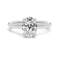 Lab Grown Oval Cut Diamond in 18ct Gold