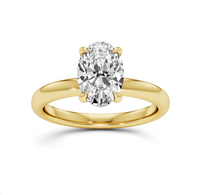 Lab Grown Oval Cut Diamond in 18ct Gold