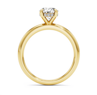 Lab Grown Oval Cut Diamond in 18ct Gold
