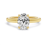 Lab Grown Oval Cut Diamond in 18ct Gold