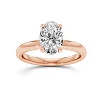 Lab Grown Oval Cut Diamond in 18ct Gold
