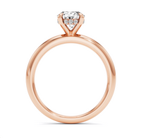 Lab Grown Oval Cut Diamond in 18ct Gold