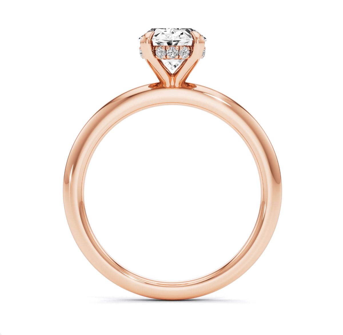 Lab Grown Oval Cut Diamond in 18ct Gold