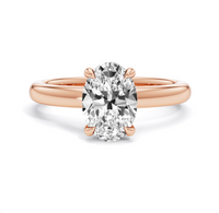 Lab Grown Oval Cut Diamond in 18ct Gold