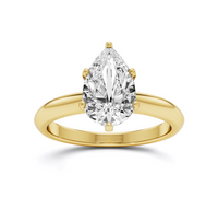 Solitaire Pear Shaped Lab Grown Diamond