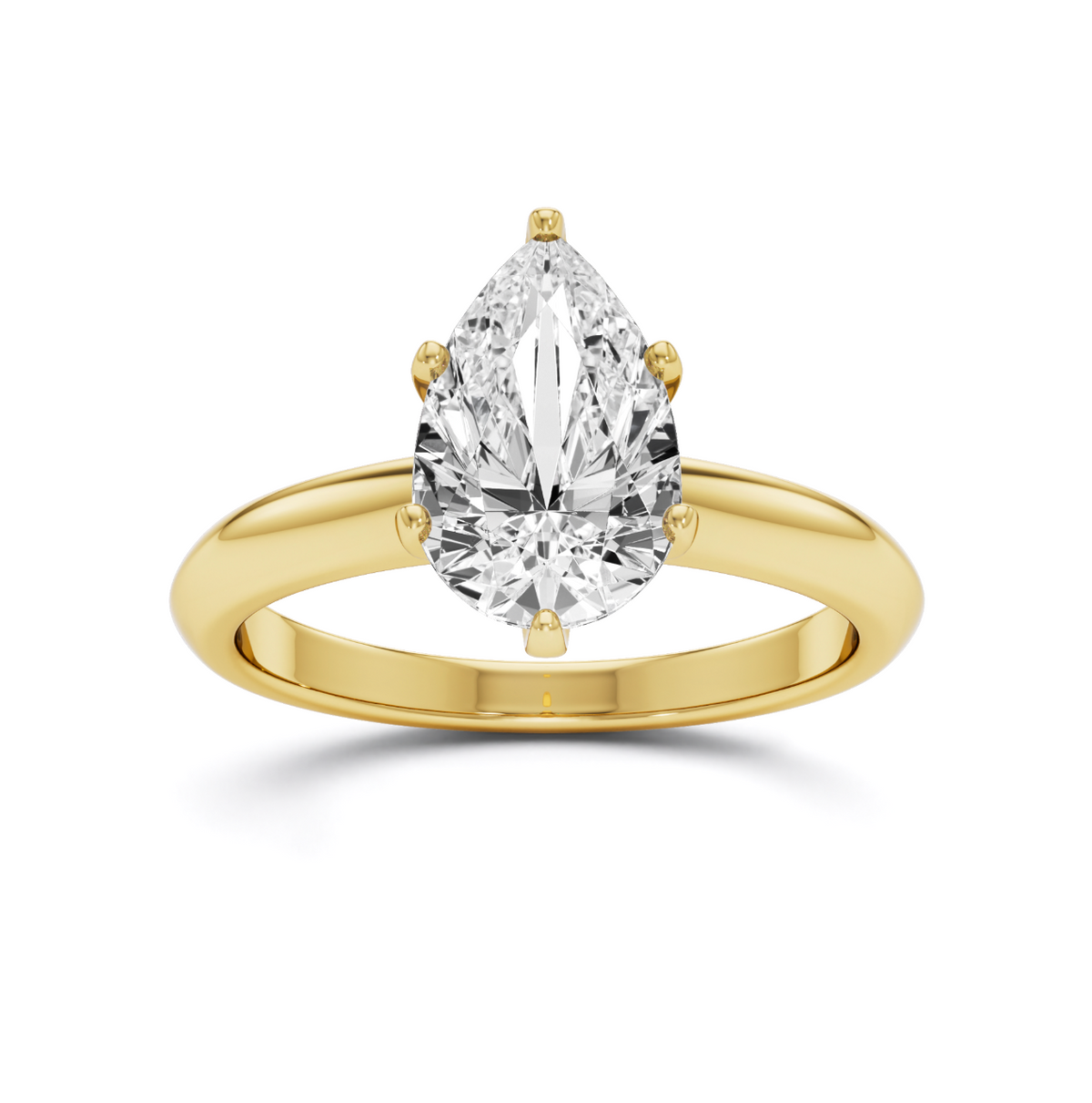 Solitaire Pear Shaped Lab Grown Diamond
