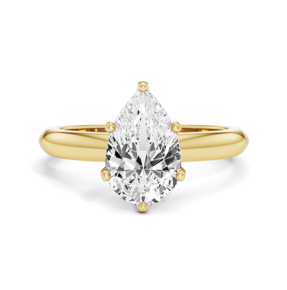 Solitaire Pear Shaped Lab Grown Diamond